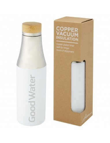 Hulan 540 ml copper vacuum insulated stainless steel bottle with bamboo lid