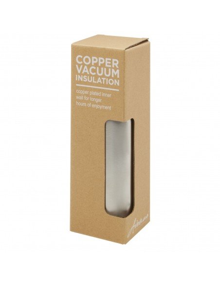 Ljungan 500 ml copper vacuum insulated stainless steel bottle with PU leather strap and lid Ljungan 500 ml copper vacuum insulated stainless steel bottle with PU leather strap and lid