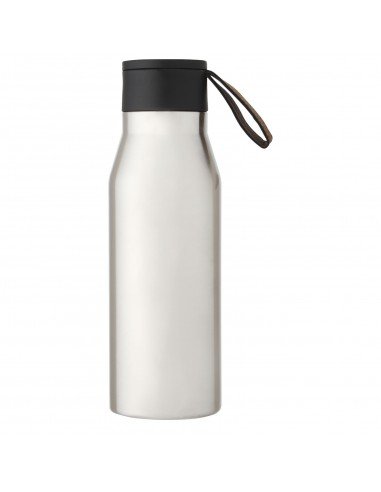 Ljungan 500 ml copper vacuum insulated stainless steel bottle with PU leather strap and lid Ljungan 500 ml copper vacuum insulated stainless steel bottle with PU leather strap and lid