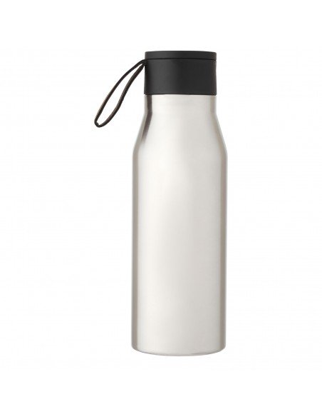 Ljungan 500 ml copper vacuum insulated stainless steel bottle with PU leather strap and lid Ljungan 500 ml copper vacuum insulated stainless steel bottle with PU leather strap and lid