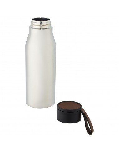 Ljungan 500 ml copper vacuum insulated stainless steel bottle with PU leather strap and lid Ljungan 500 ml copper vacuum insulated stainless steel bottle with PU leather strap and lid