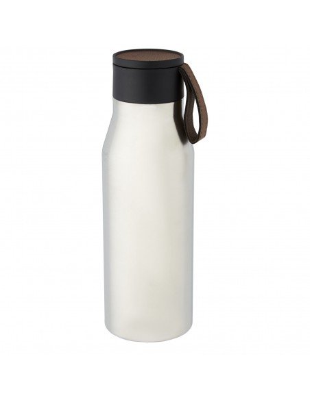 Ljungan 500 ml copper vacuum insulated stainless steel bottle with PU leather strap and lid Ljungan 500 ml copper vacuum insulated stainless steel bottle with PU leather strap and lid