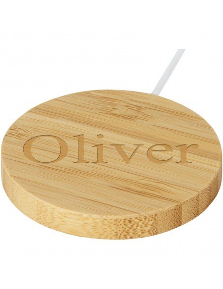 Atra 10W bamboo magnetic wireless charging pad