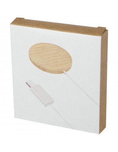 Atra 10W bamboo magnetic wireless charging pad