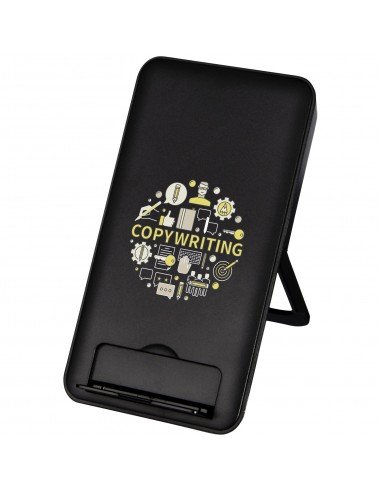 Loop 10W recycled plastic wireless charging pad with phone stand