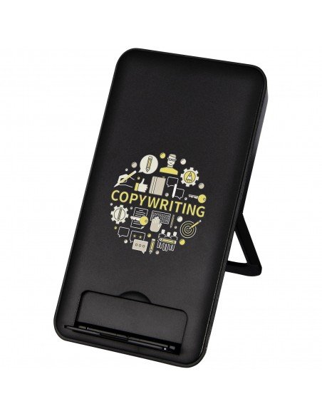 Loop 10W recycled plastic wireless charging pad with phone stand