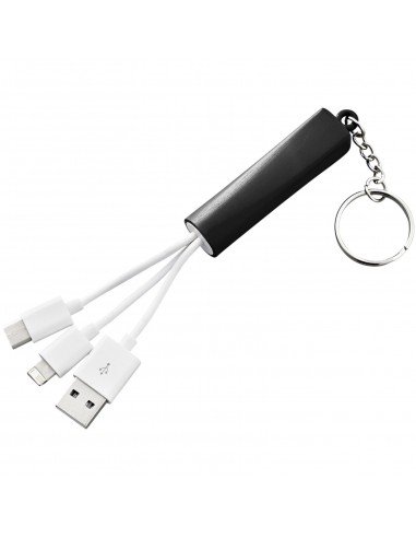 Route 3-in-1 light-up charging cable with keychain