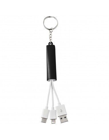 Route 3-in-1 light-up charging cable with keychain