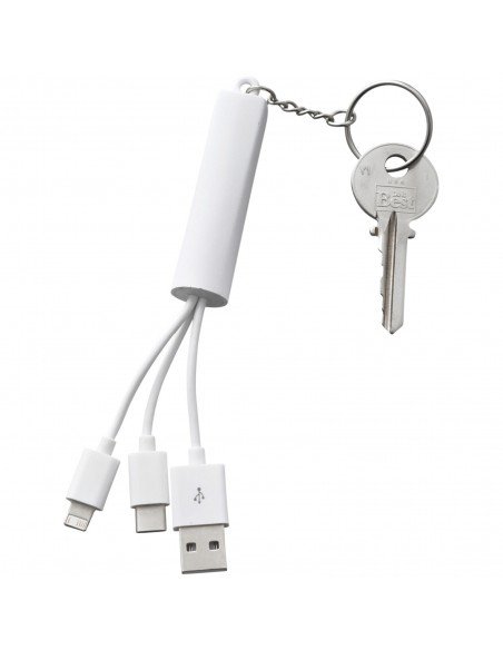 Route 3-in-1 light-up charging cable with keychain