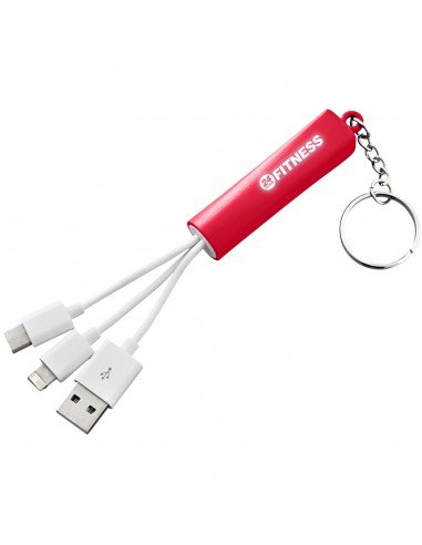 Route 3-in-1 light-up charging cable with keychain