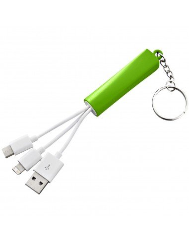 Route 3-in-1 light-up charging cable with keychain