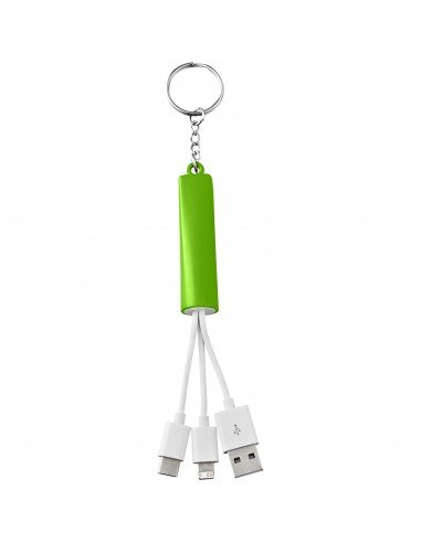 Route 3-in-1 light-up charging cable with keychain