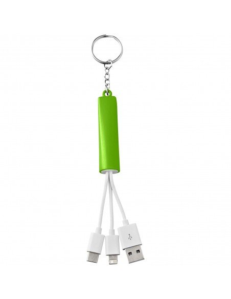 Route 3-in-1 light-up charging cable with keychain