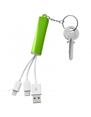 Route 3-in-1 light-up charging cable with keychain