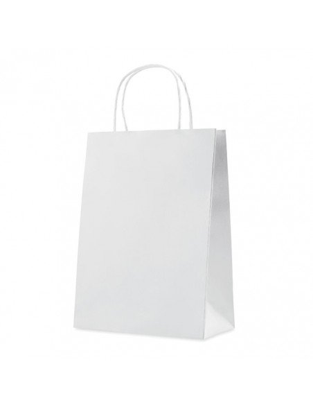 Balti ir naturalios spalvos popieriniai maišeliai iš Kraft popieriaus 22x11x30cm