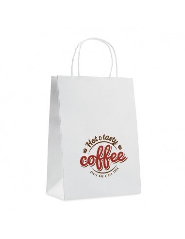 Balti ir naturalios spalvos popieriniai maišeliai iš Kraft popieriaus 22x11x30cm