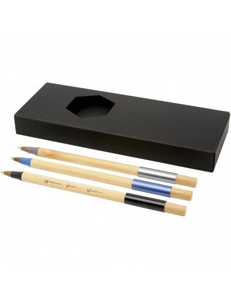 Kerf 3-piece bamboo pen set
