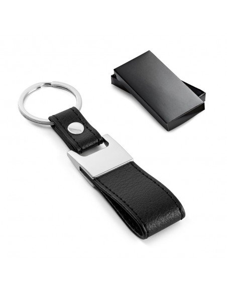 BLACKWALL. Keyring in metal and imitation leather
