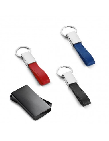 WATOH. Keyring in metal and imitation leather