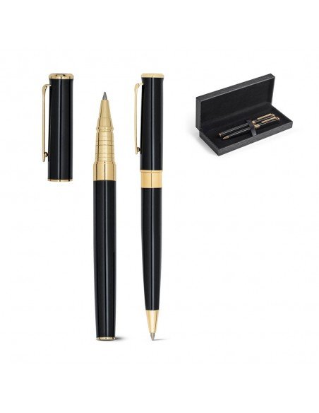 VERSAILLES. Roller pen and ball pen set in metal