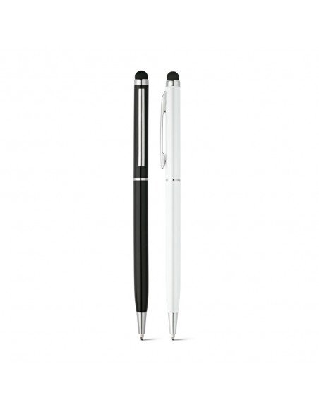 ZOE BK. Ball pen with touch tip in aluminium