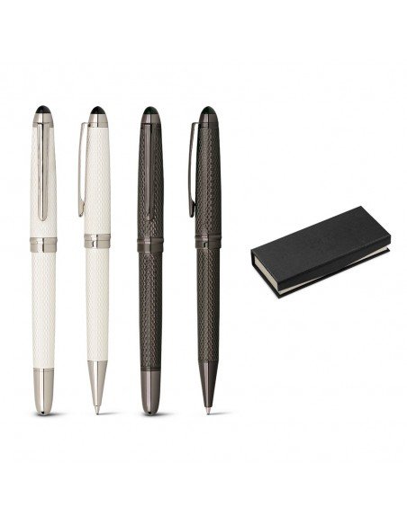 ROYAL. Roller pen and ball pen set in metal