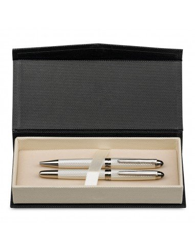 ROYAL. Roller pen and ball pen set in metal