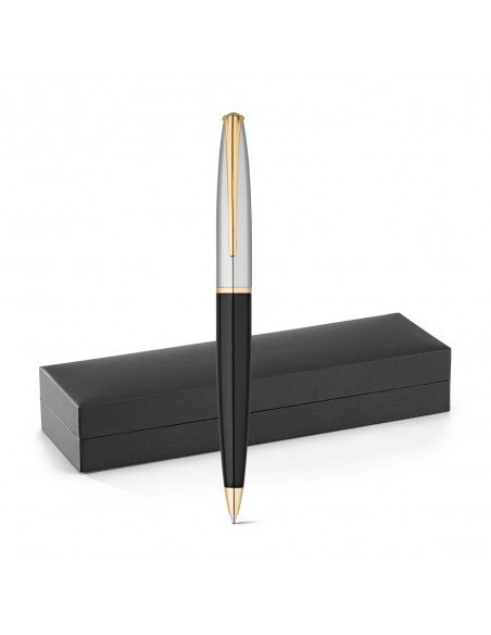 LOUVRE. Ball pen in metal and gold-plated elements