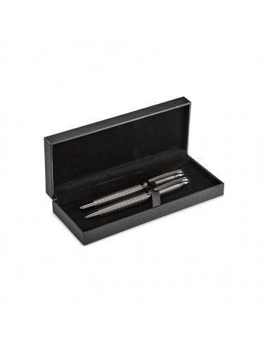 WARHOL. Roller pen and ball pen set in metal