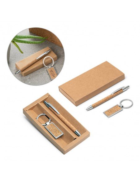 LAVRE. Ballpoint and keyring set