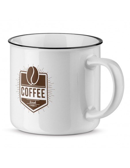 VERNON WHITE. Ceramic mug 360 ml