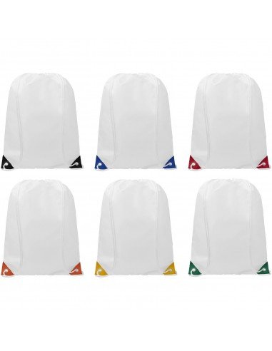 Oriole drawstring backpack with coloured corners