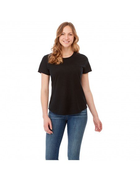 Perdirbtos medžiagos moteriški marškinėliai Jade