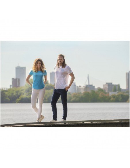 Perdirbtos medžiagos moteriški marškinėliai Jade