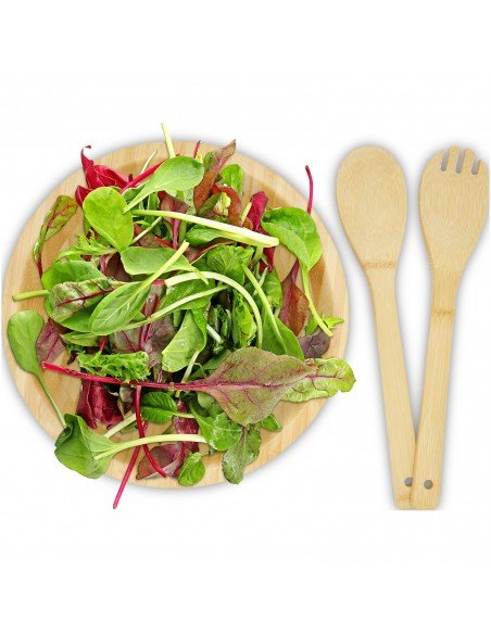 Argulls bamboo salad bowl and tools