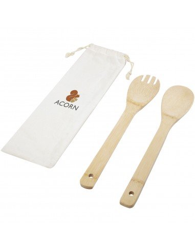 Endiv bamboo salad spoon and fork