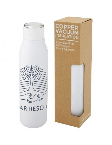 Marka 600 ml copper vacuum insulated bottle with metal loop