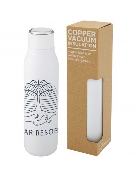Marka 600 ml copper vacuum insulated bottle with metal loop