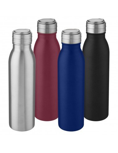 Harper 700 ml stainless steel sport bottle with metal loop