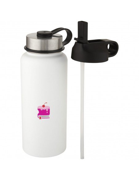 Supra 1 L copper vacuum insulated sport bottle with 2 lids