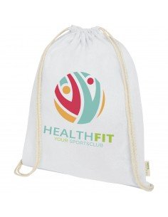 Orissa 140 g/m² GOTS organic cotton drawstring backpack 2