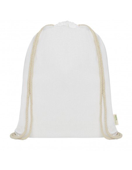 Orissa 140 g/m² GOTS organic cotton drawstring backpack