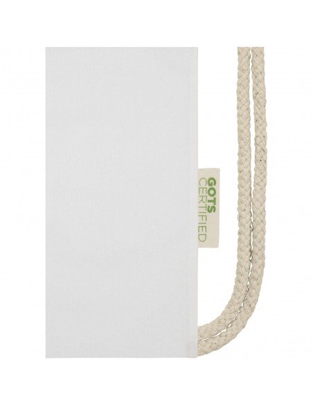 Orissa 140 g/m² GOTS organic cotton drawstring backpack