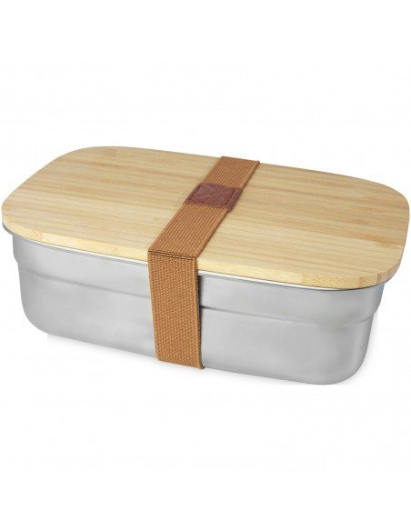 Tite stainless steel lunch box with bamboo lid