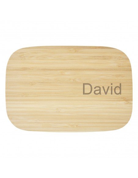 Tite stainless steel lunch box with bamboo lid