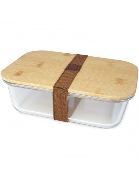 Roby glass lunch box with bamboo lid