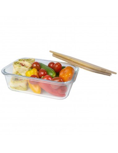 Roby glass lunch box with bamboo lid