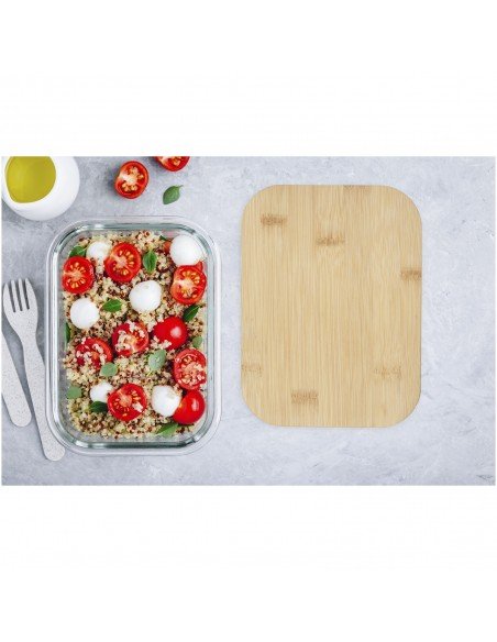 Roby glass lunch box with bamboo lid