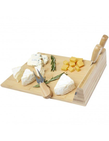Mancheg bamboo magnetic cheese board and tools