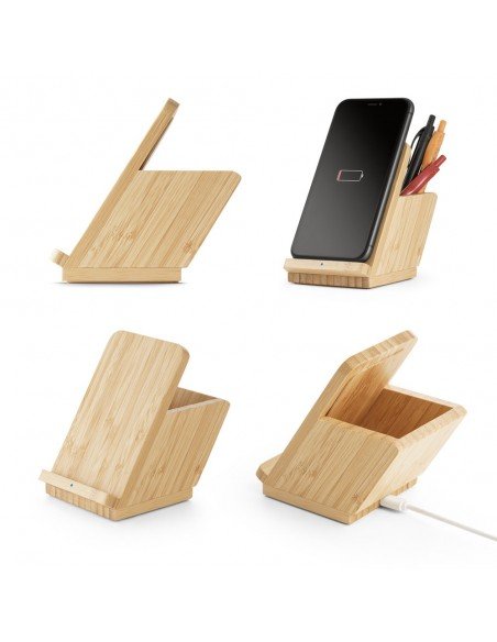LEAVITT. Wireless charger in bamboo LEAVITT. Wireless charger in bamboo